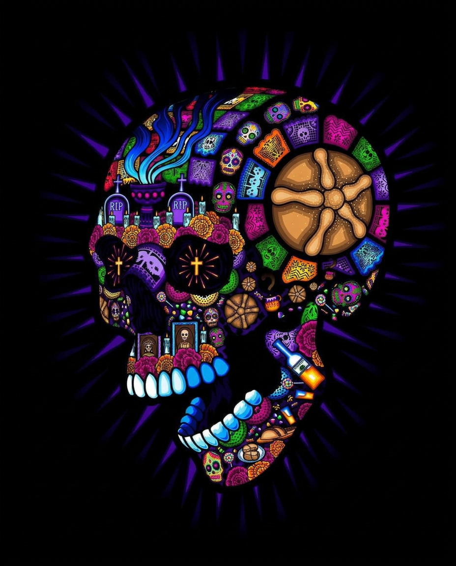 Calavera neón