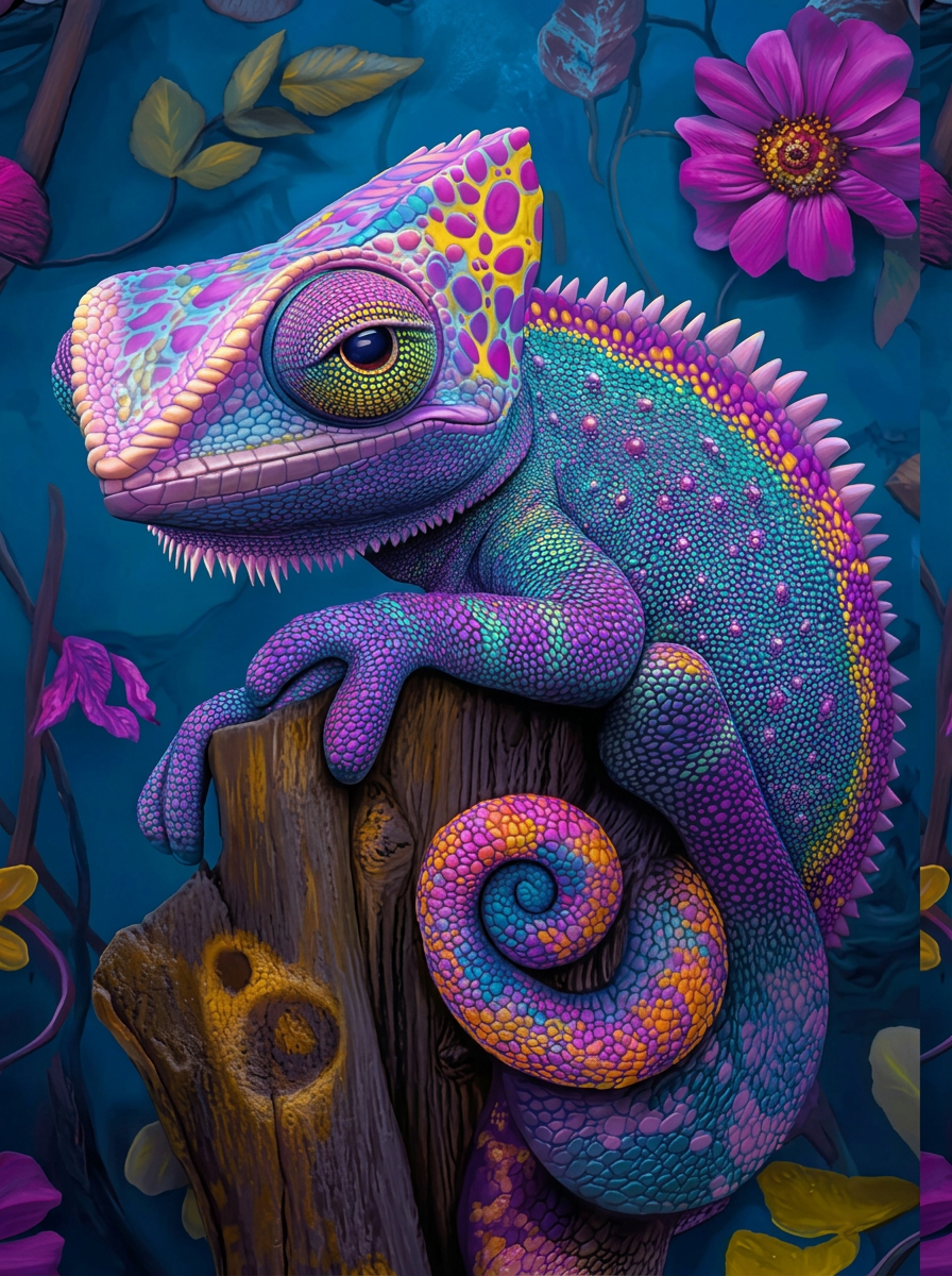 Camaleón de colores