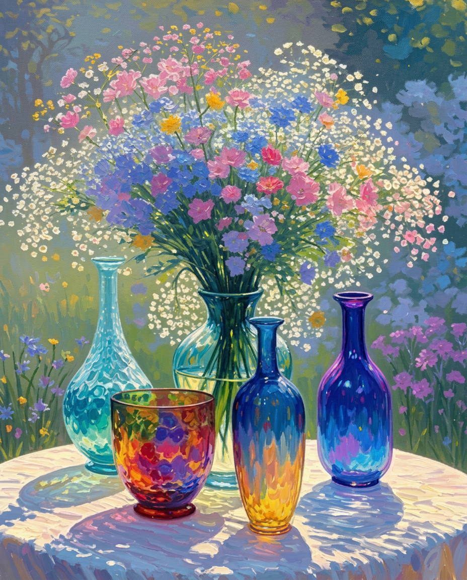 Floreros de cristal
