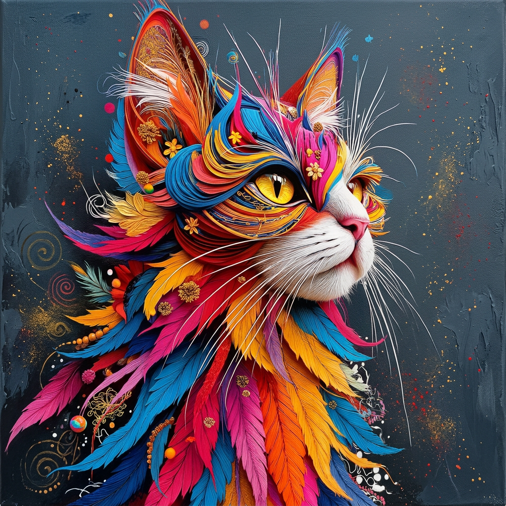 Gato de plumas