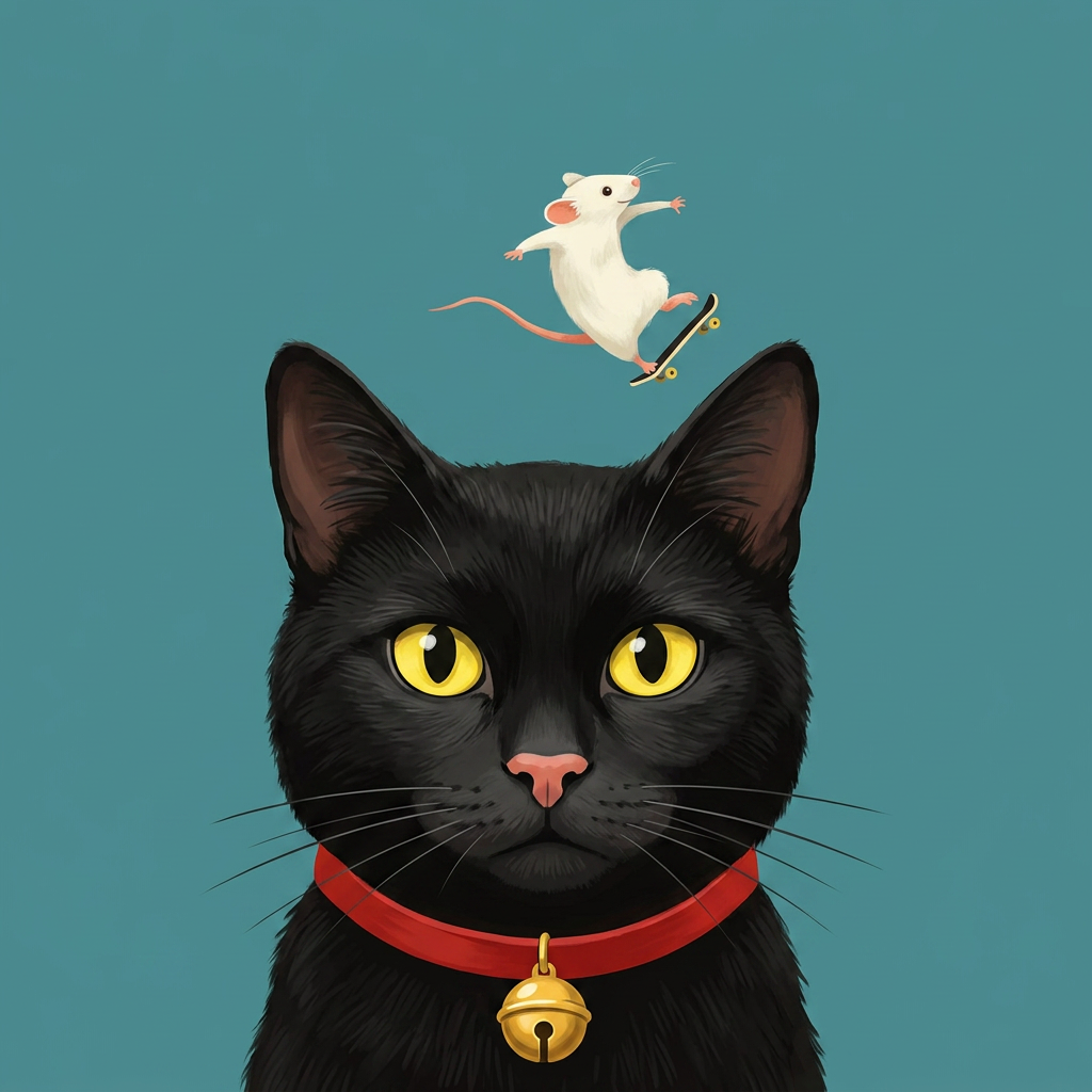 Gato y ratón patinador
