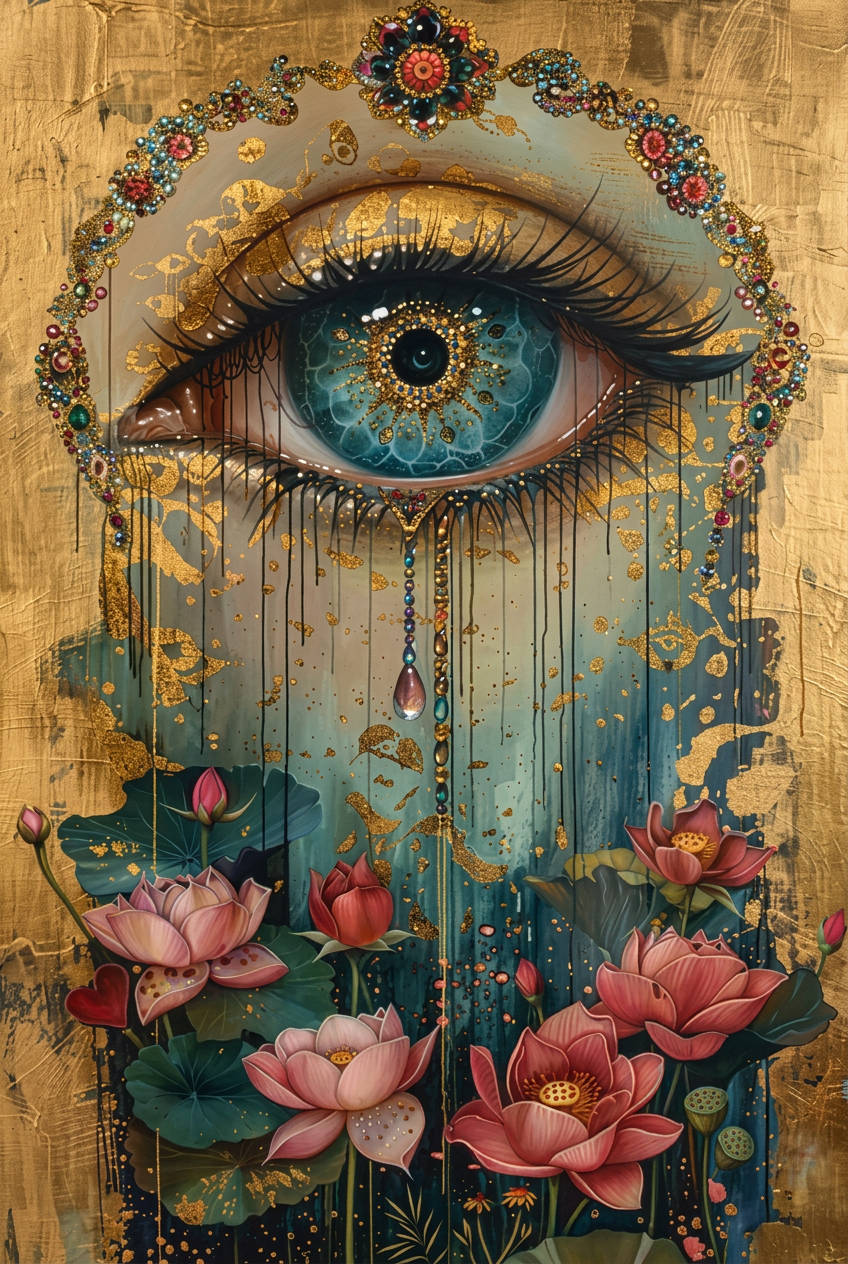 Ojo dorado y lotos