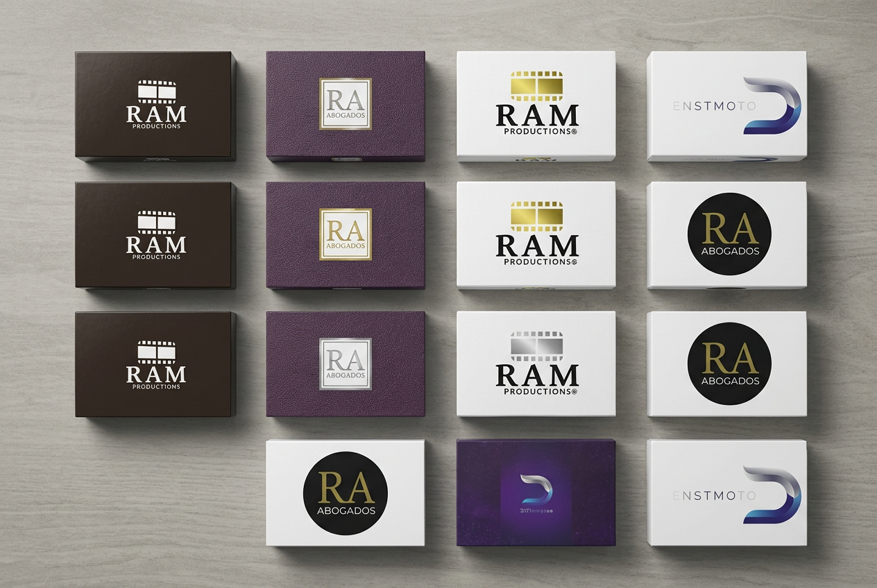 Cajas de regalo corporativas con logotipos impresos